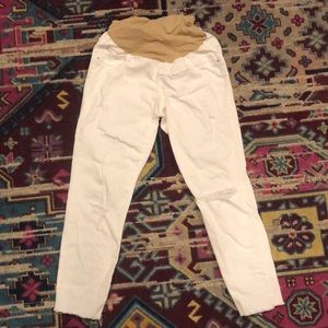 Jessica Simpson -EUC! White Maternity Crop Jeans